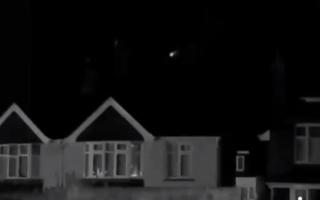 Doorbell cameras captures meteor flying across the sky