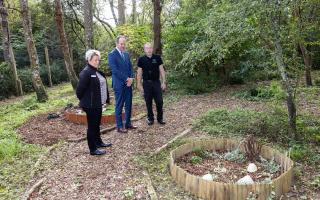 Visting Peaceways Pet Crematorium – the Lord-Lieutenant with Kerry Darwin, head of commercial operations, and Jeff Tucker, Peaceways manager