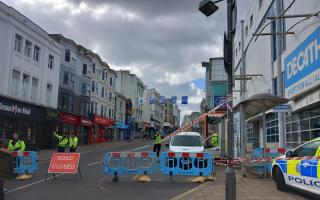 North Street in Brighton cordoned off last week