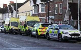 Emergency services in Tarring Road, Worthing