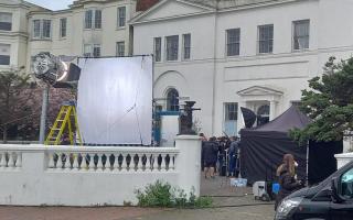 Filming outside Marlborough House