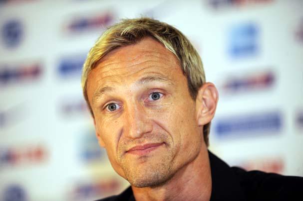 Sami Hyypia takes his first press conference at the club's new training ground in Lancing. (Thursday June 12, 2014)