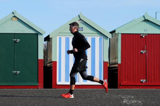 A runner on Hove seafront. Picture: Simon Dack