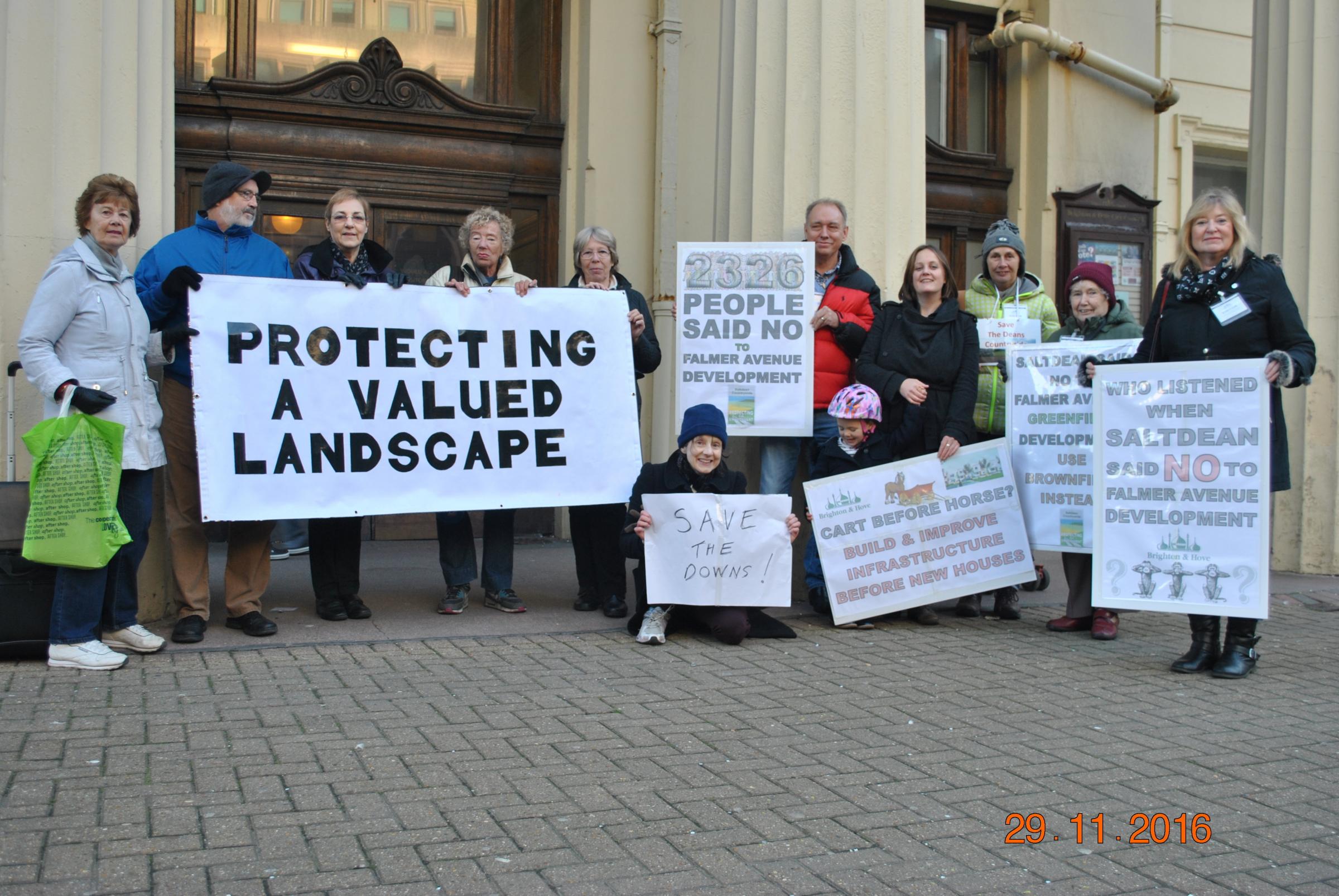 Protests over new homes next to Downs
