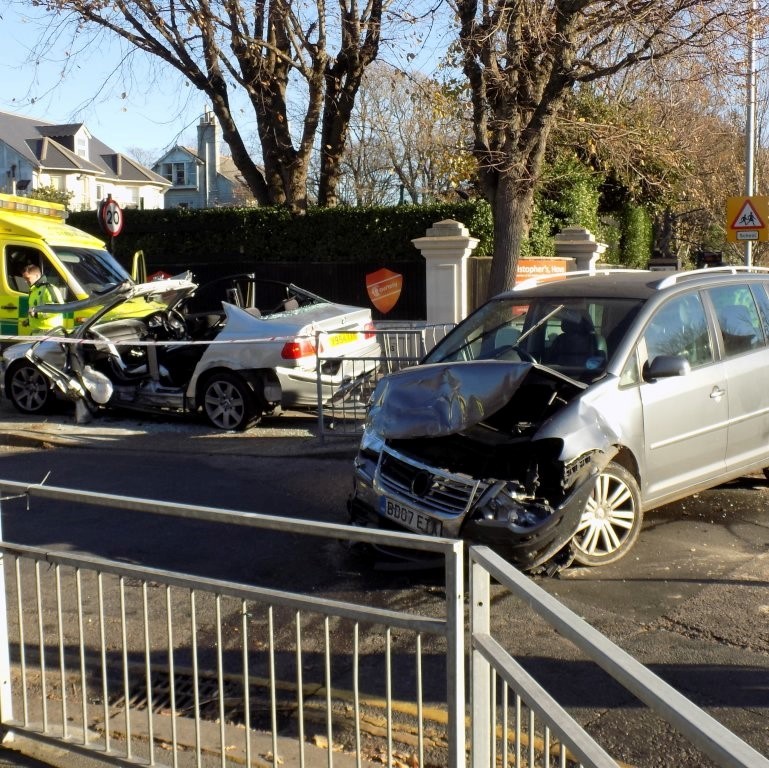 Crash injuries in road council said 48 hours earlier was safe and did not need safety measures