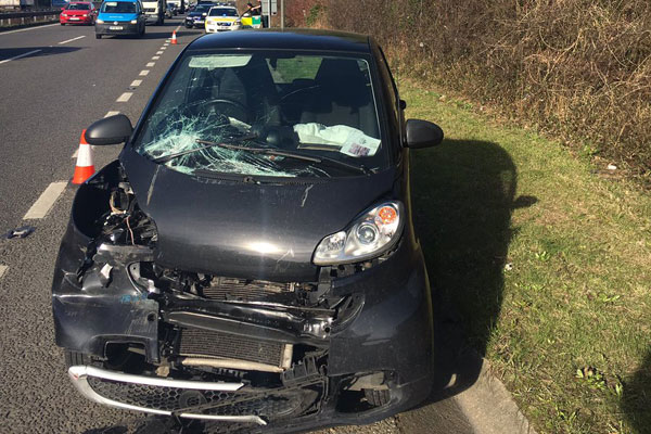 UPDATED: Woman injured in two vehicle accident on A23