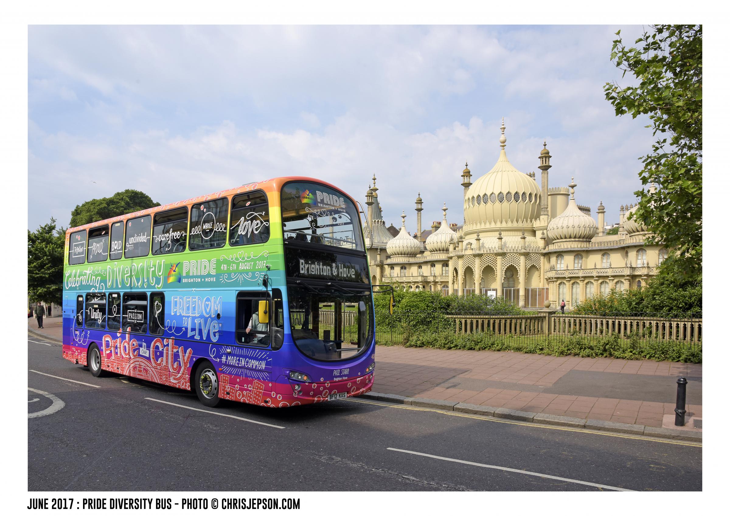 Rainbow coloured bus hits streets ahead of Pride festival