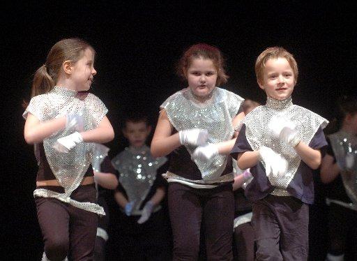 Children from Fairlight School rehearsing their "Let's Dance" routine at the Brighton Dome.