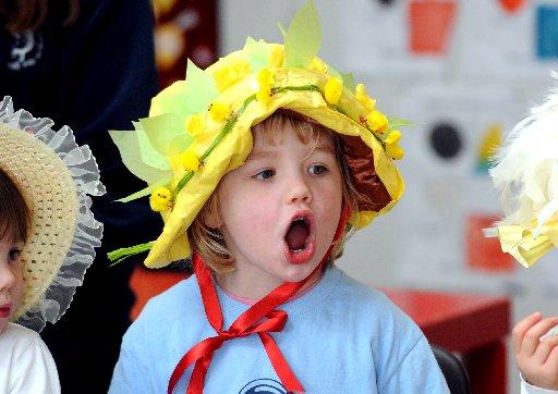 Children enjoy their Easter Bonnet Parade and egg hunt at the Dolphins Pre-School in Hove on Thursday, April 2.