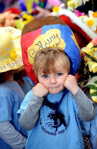 Children enjoy their Easter Bonnet Parade and egg hunt at the Dolphins Pre-School in Hove on Thursday, April 2.