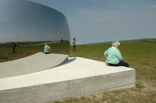 The C Curve installation on the South Downs.