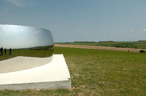 The C Curve installation on the South Downs.