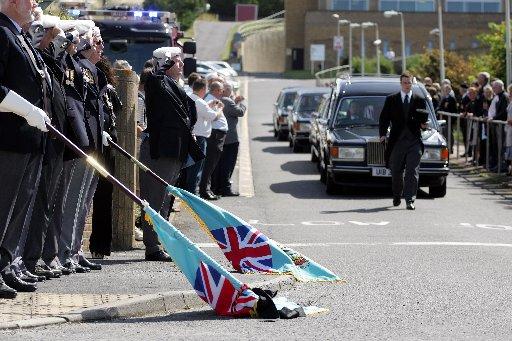 Hundreds of people have lined the streets of Brighton today to pay their last respects to WWI veteran Henry Allingham, whose funeral is taking place at St Nicholas’ Church, in Dyke Road.

Mr Allingham was the world's oldest man at 113 when he passed a