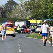Updates as crash closes main road to busy beach