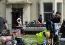 Matt Smith filming in Bedford Square