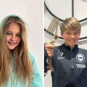 Sebastian Stevens cut off his hair to donate it to charity