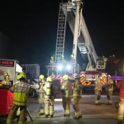Firefighters tackle blaze on industrial estate