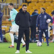Roberto De Zerbi deep in thought ahead of what he has identified as a pivotal game at Wolves