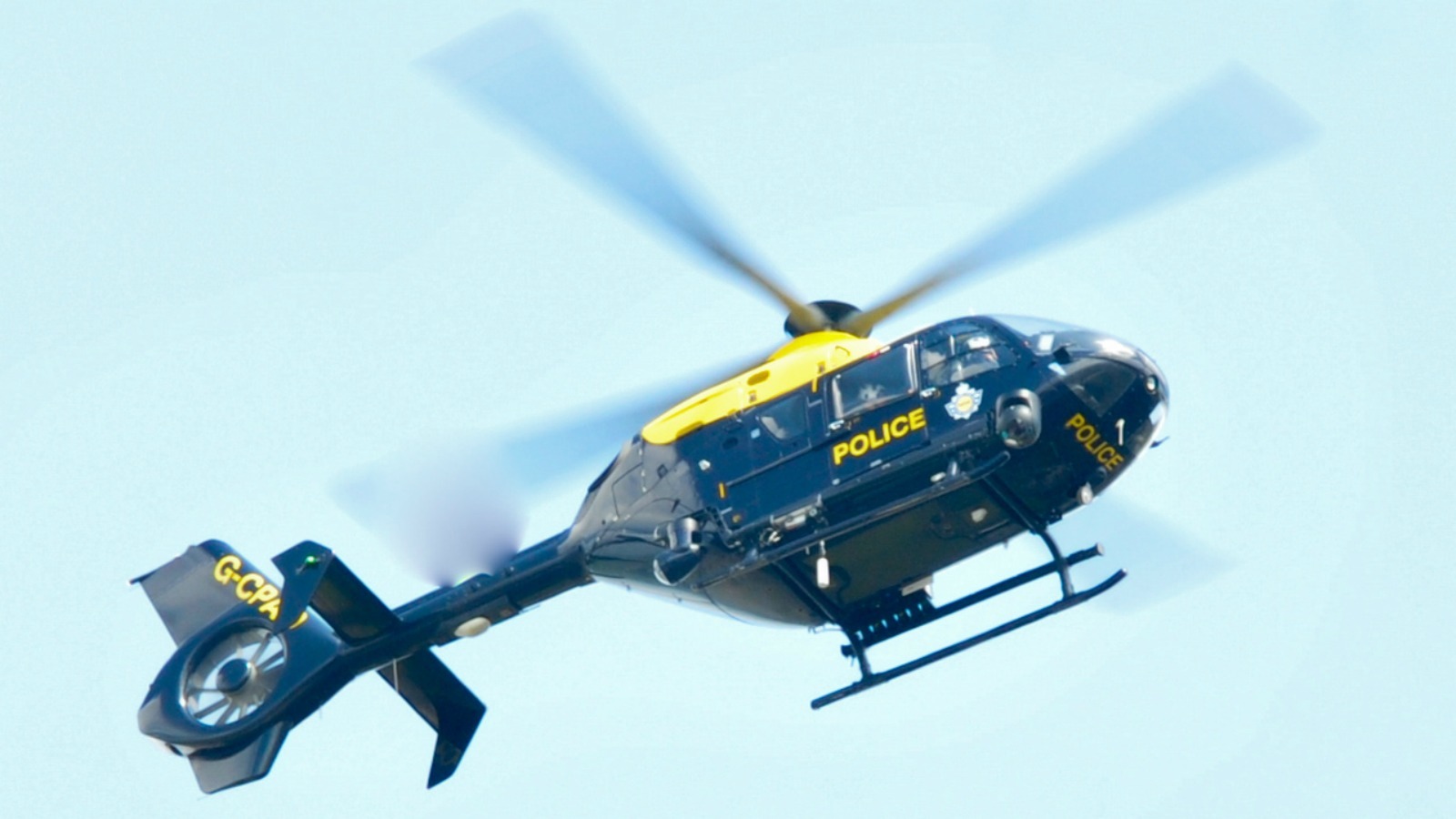 The police helicopter was scrambled. Stock image