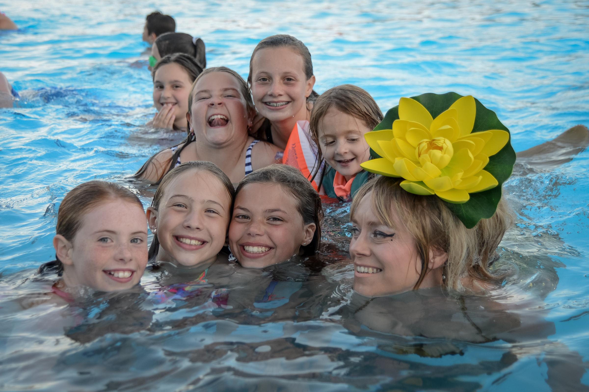 Swimmers celebrate summer solstice at Saltdean Lido
