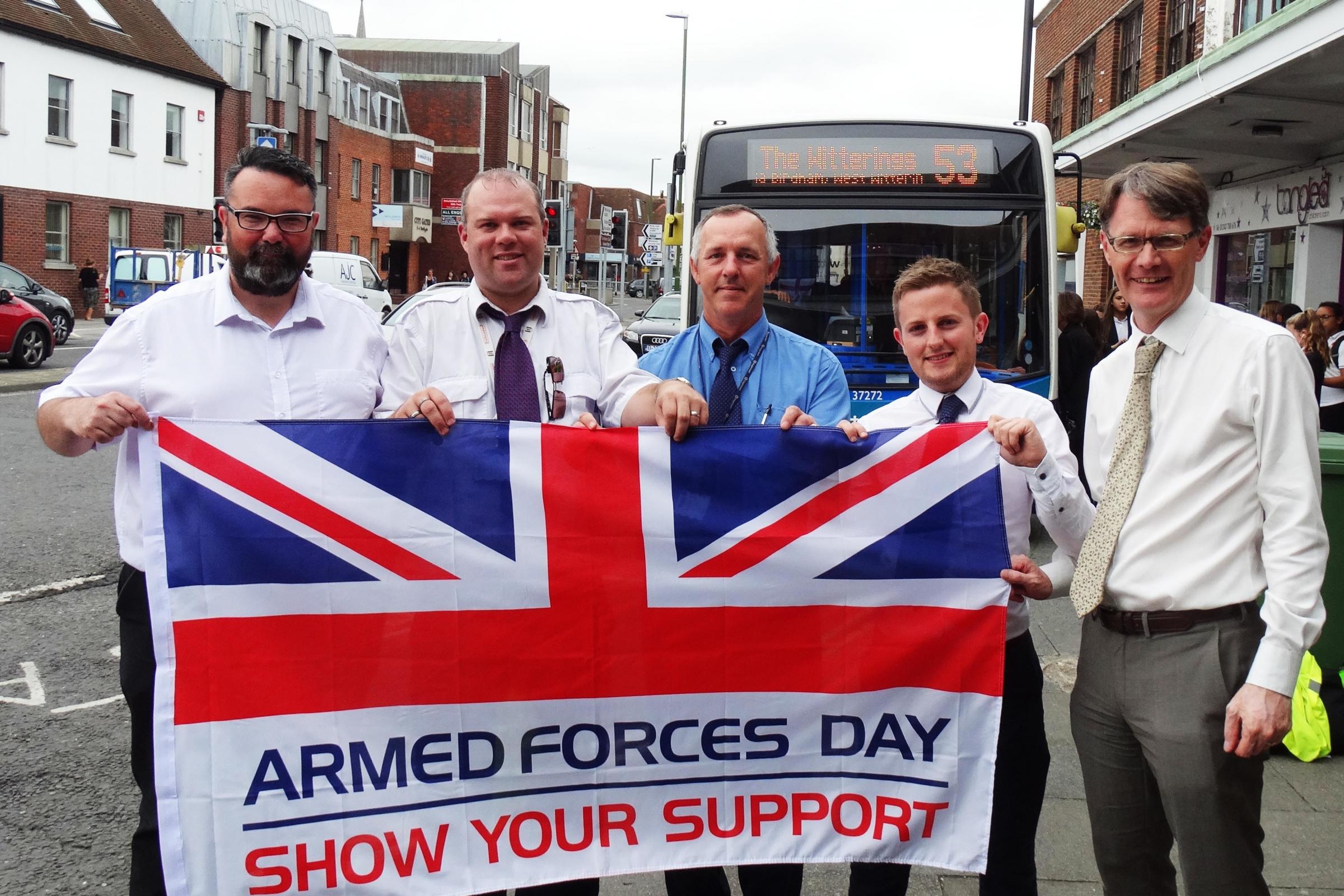 Military personnel to receive free travel from bus company on Armed Forces Day