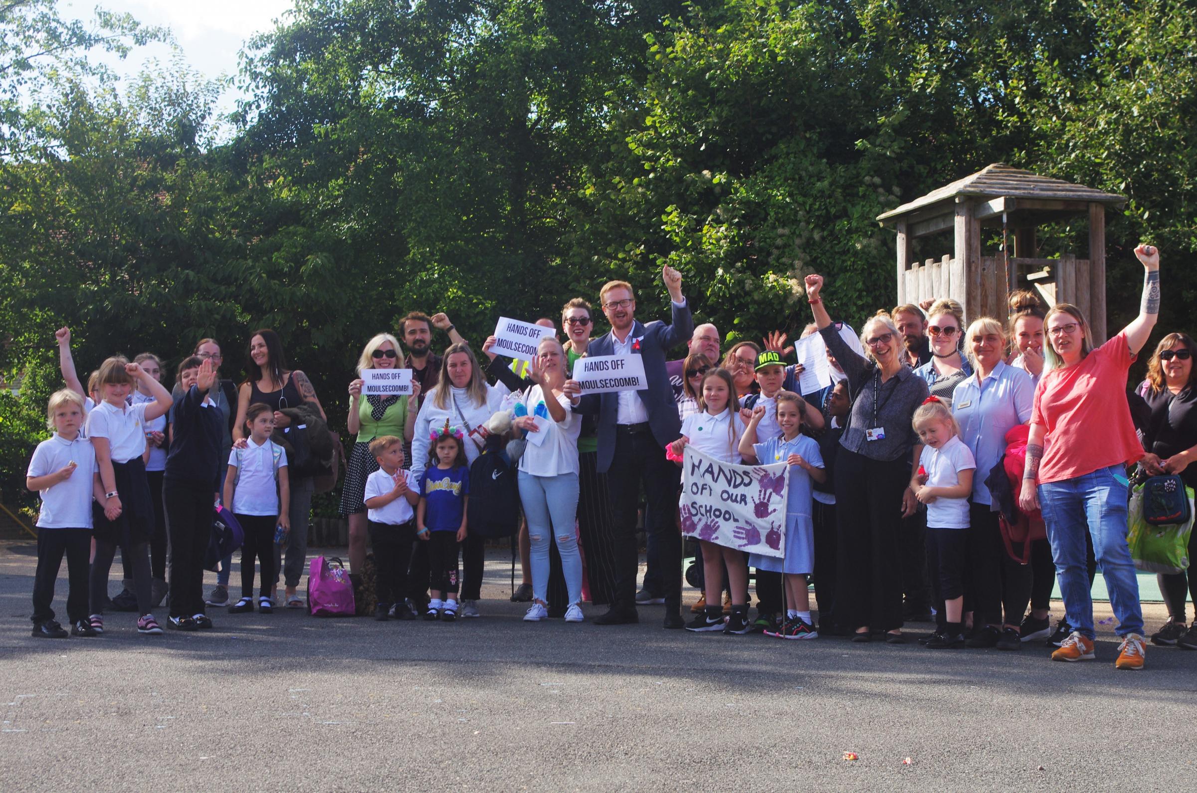 Campaigners have rallied against academy plans for Moulsecoomb Primary school since last May