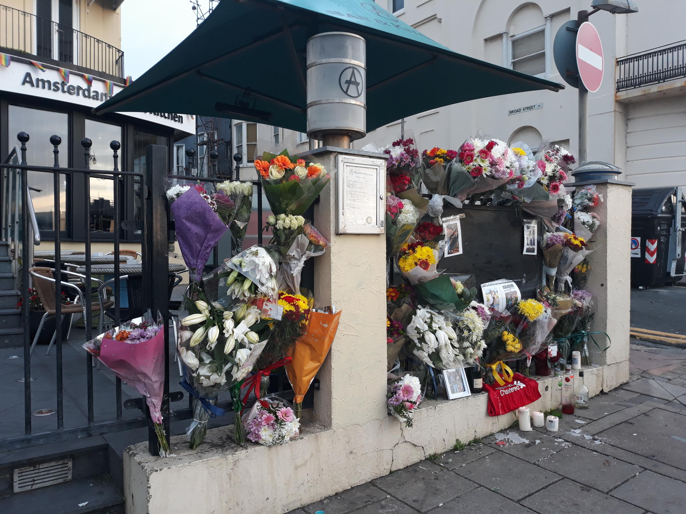 Tributes have been left to Suel Delgado outside The Amsterdam Hotel in Marine Parade