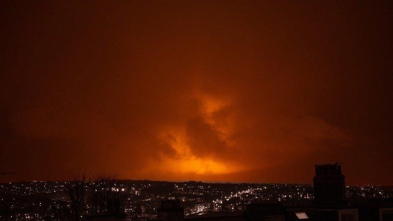 Mysterious orange glow seen in sky over Brighton
