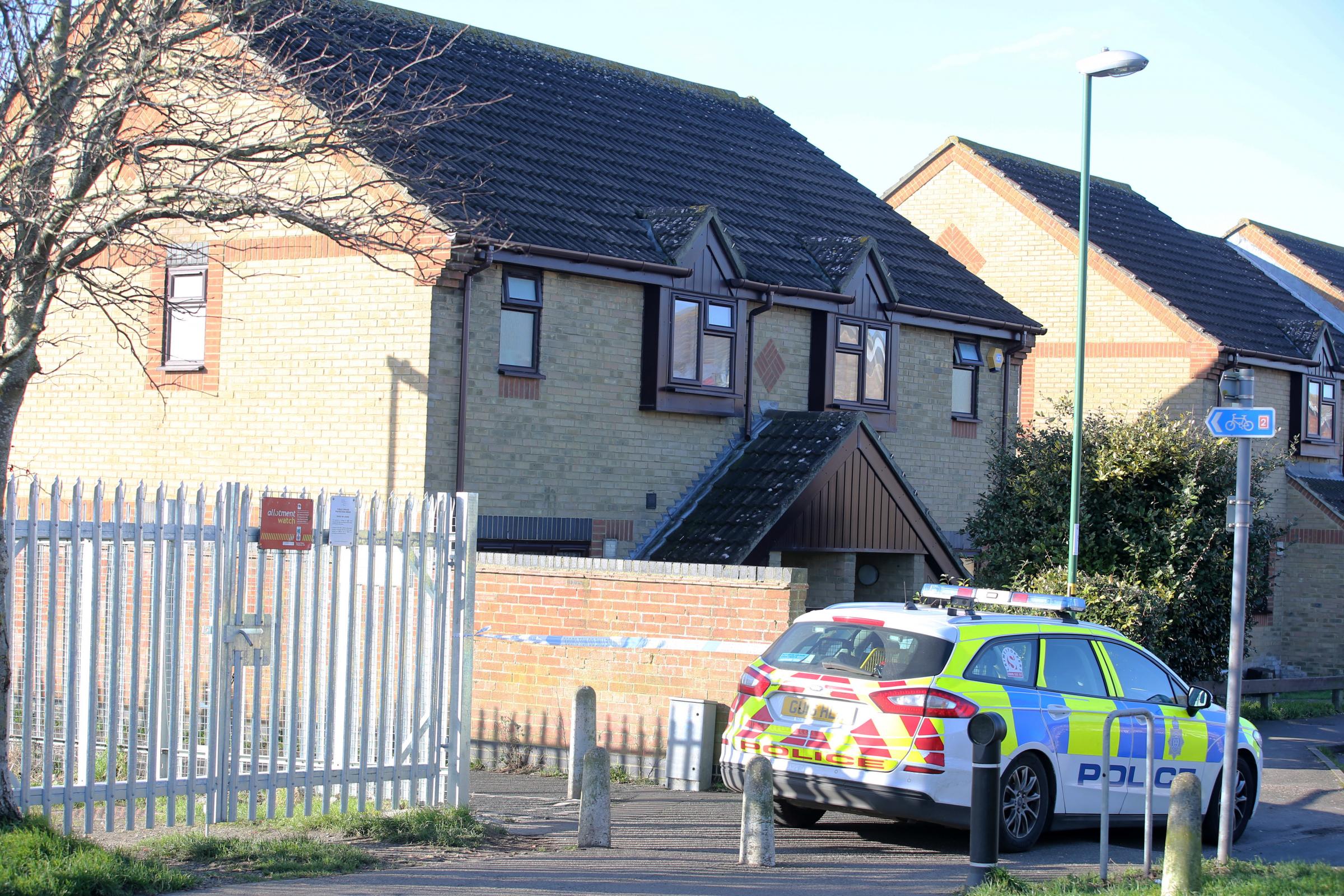 The scene in Nicolson Drive, Shoreham. Jordan Bell is accused of breaking into the home of David Evans in Shoreham and stabbing the man in front of his daughter as part of an aggravated gang burlgary