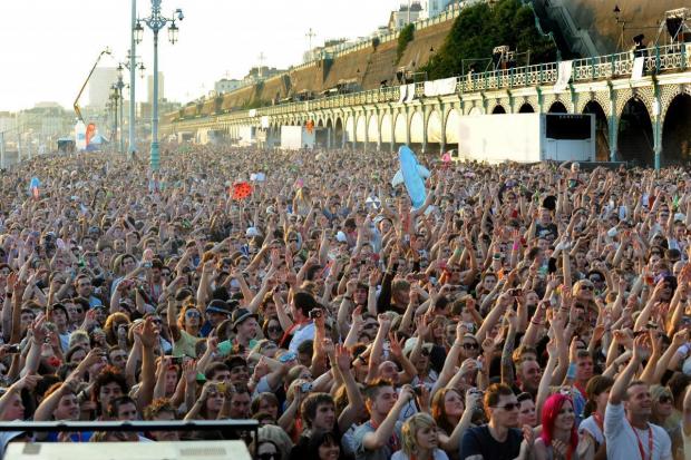 The Argus: The crowd of more than 250,000 at Big Beach Boutique II in Brighton in July 2002 