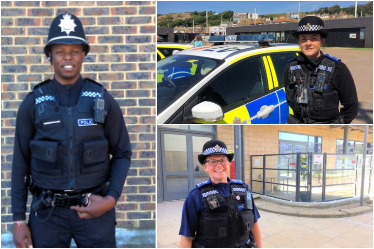 New recruits for Sussex Police including PC Ramon Vaughan Williams in Brighton