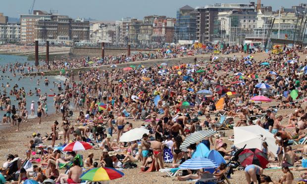 The Argus: Brighton beach on a hot day