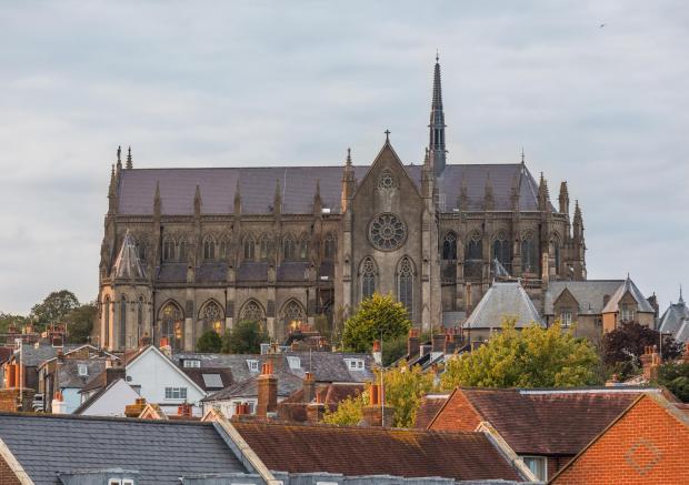 The Argus: Arundel Cathedral towers over the town. Photo: David Iliff