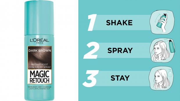 The Argus: If you can't make it to the salon, you can cover up greys with this spray. Credit: L'Oreal Paris