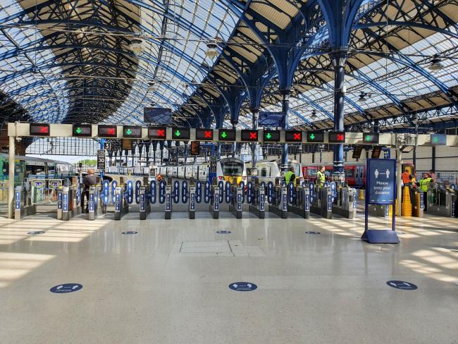Brighton Station as passengers are welcomed back...as long as certain guidelines are followed