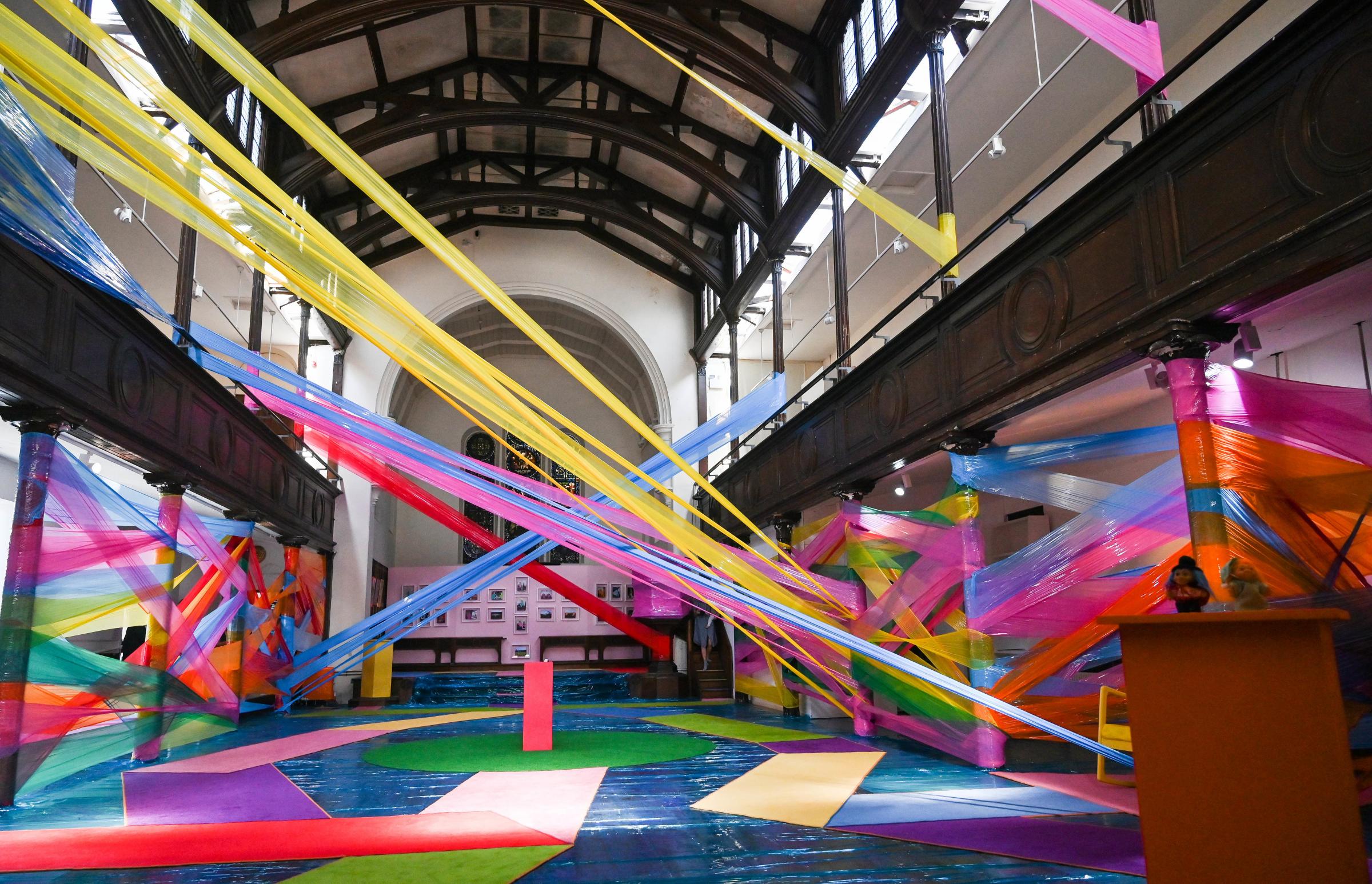 Brighton UK 4th August 2020 - The colourful exhibition A Simple Act of Wonder at the Fabrica Gallery in Brighton but will never be seen live by the public because of COVID-19 restrictions but can be viewed online . Ana was amongst a select few invit