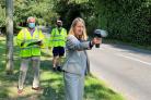 PCC Katy Bourne monitoring traffic in Sussex