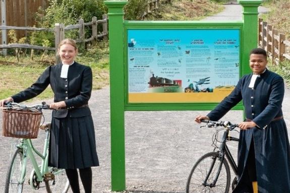 The Argus: Pupils from Christ's Hospital School on the new section of the Downs Link The Argus: Pupils from Christ's Hospital School on the new section of the Downs Link