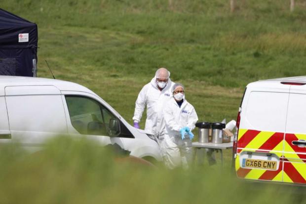 The Argus: Police forensics experts at the scene at the Buckle campsite in Seaford in May 2018