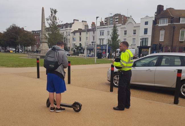 Police in the South East have revealed how much people could be fined for using an e-scooter