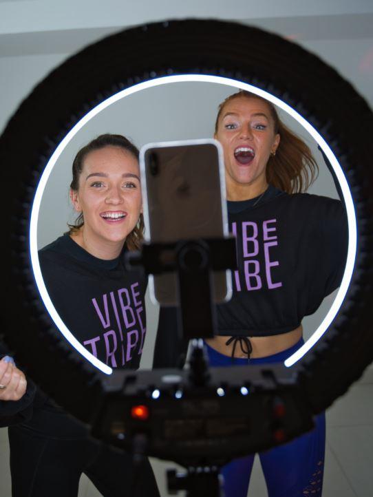 The Argus: India and Megan at Vibe Tribe, who run online dance parties in Brighton