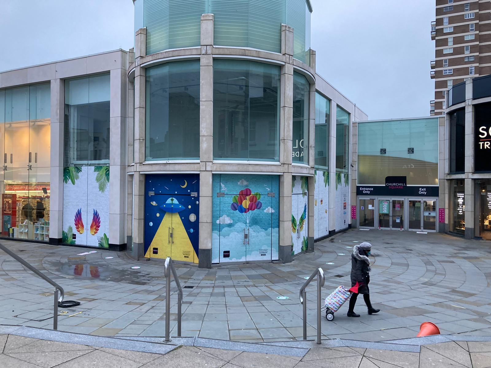 Brighton city centre under the third national lockdown restrictions