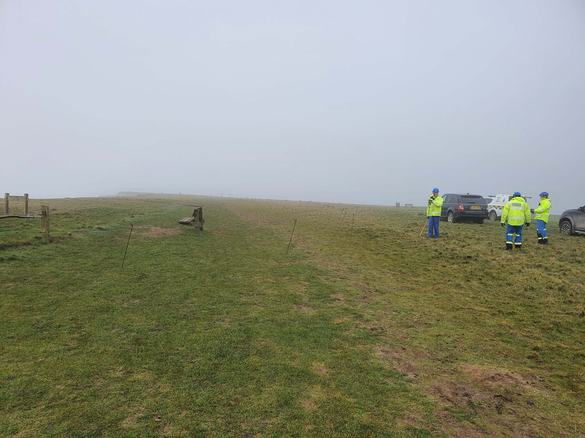 A new crack in a cliff has appeared at Seaford Head Credit: Newhaven Coastguard