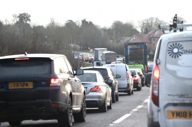 The Argus: The A27 Arundel Road has been closed after a crash involving a car and a lorry
