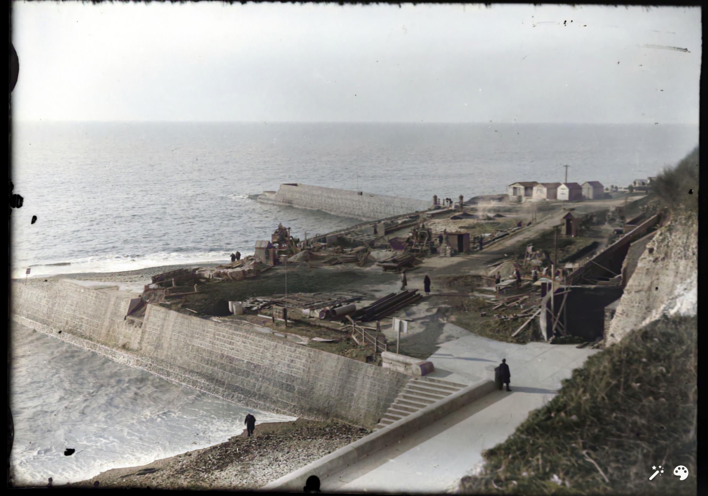 Construction of Black Rock swimming pool in 1936