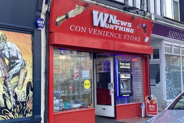 The gun robbery happened at Worthing News in Rowlands Road