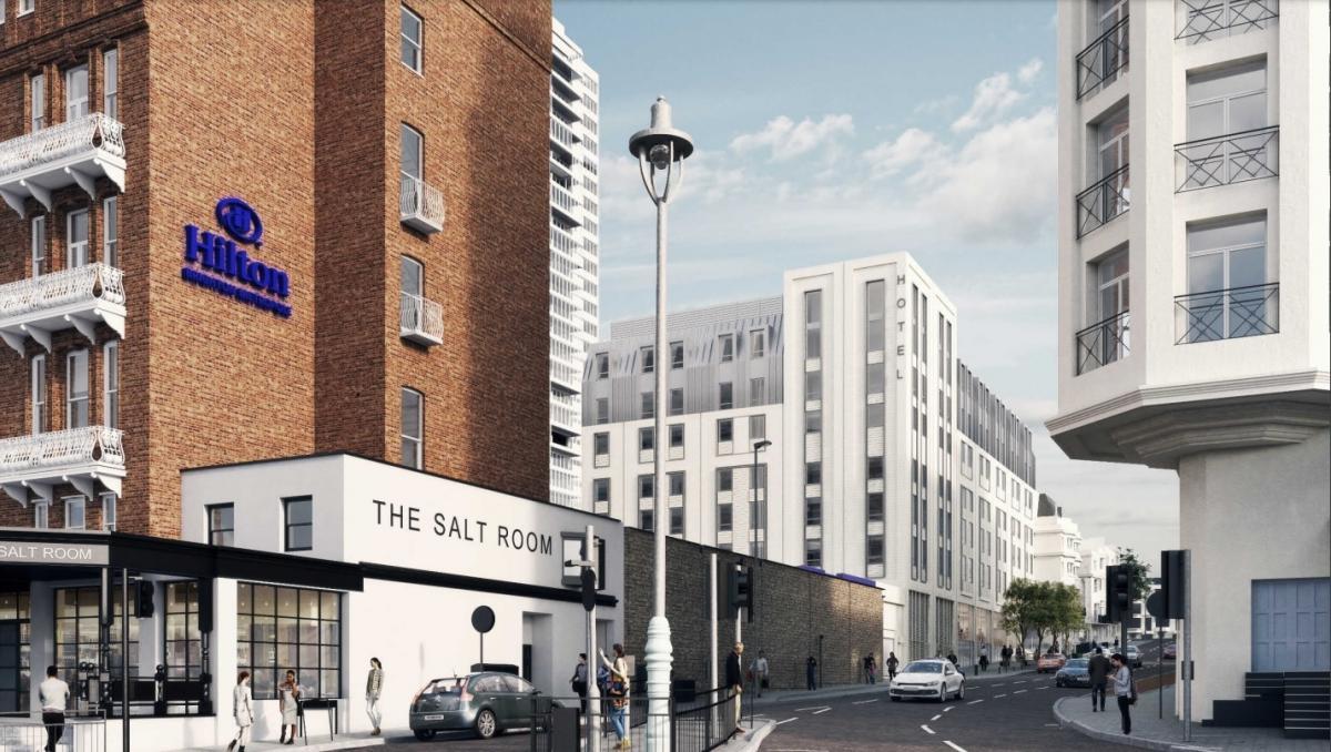 Plans for a new hotel behind the existing Hilton Metropole Hotel in Brighton