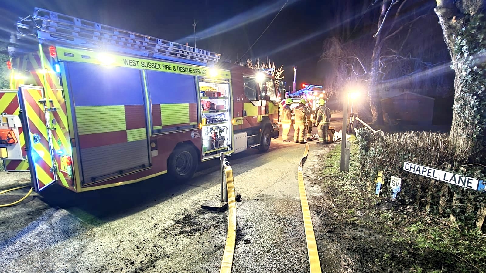 West Sussex Fire and Rescue crews were called to deal with a fire in Storrington Credit: Eddie Mitchell