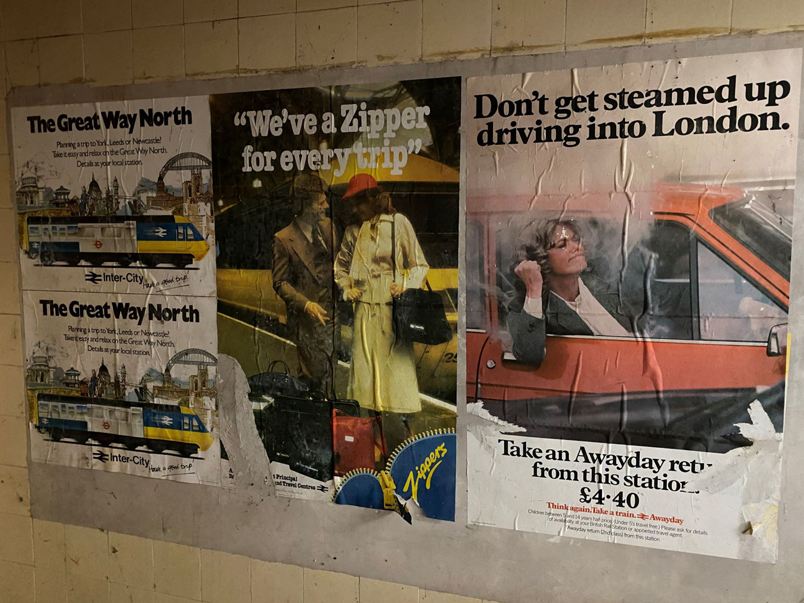 Old British Rail posters were found inside Bishopstone Station