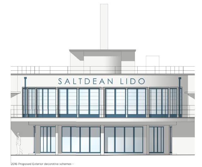 An artists impression of the Saltdean Lido building